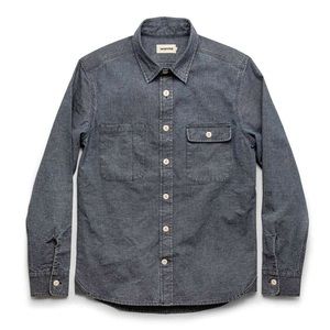 Taylor Stitch The Moto Utility Shirt in Indigo Pindot